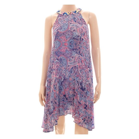 PARKER Pleated Asymmetrical Hem AVON Dress - Picture 3 of 10